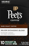 Peet's Coffee Dark Roast K-Cup Pods - 100% Arabica Major Dickason's Blend | 10 Count Box