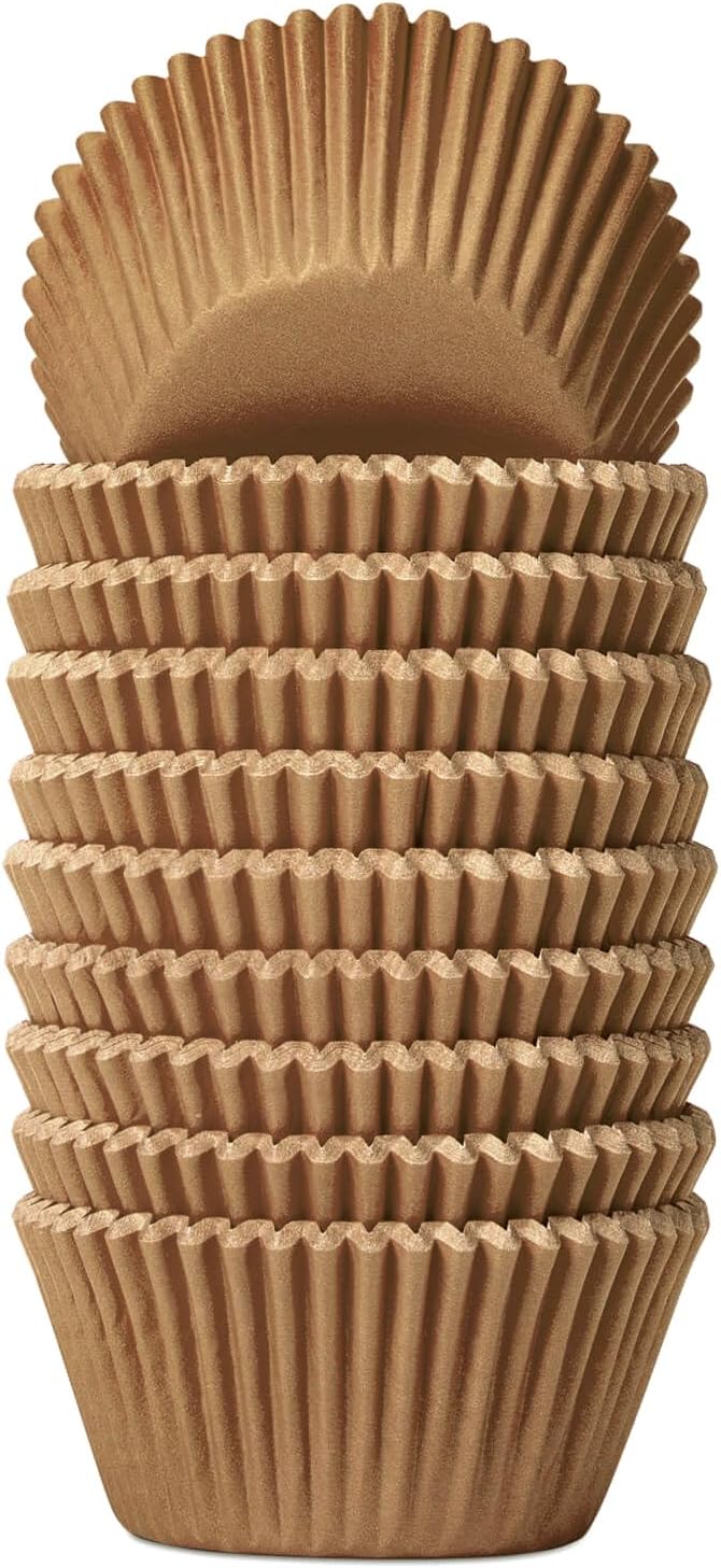 Regine Switzerland Cupcake Liners - Natural Baking Cups for Muffins | 200 Pack Standard Size