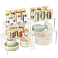 Delamu Clear Kitchen Cabinet Organizer, Set of 4 Acrylic Shelf Organizer for Cupboard Organizers and Storage, Stackable Cabinet Shelf for Plate, Dish, Bowl, Cup & Mug, 11.7" W x 7.7" D x 6.3" H