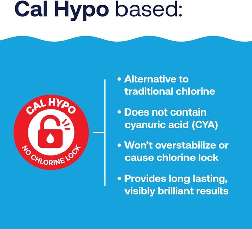 HTH 52031 Swimming Pool Care Shock, Swimming Pool Chlorinator Boosts Chlorine Levels, Cal Hypo Formula, 13.3oz (1 Pack)