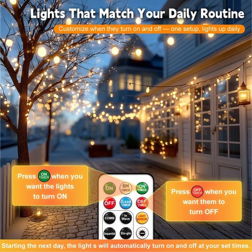 HXWEIYE 300L Curtain Lights - 100 LED Rechargeable Outdoor Fairy Lights with Remote & Timer Bundle