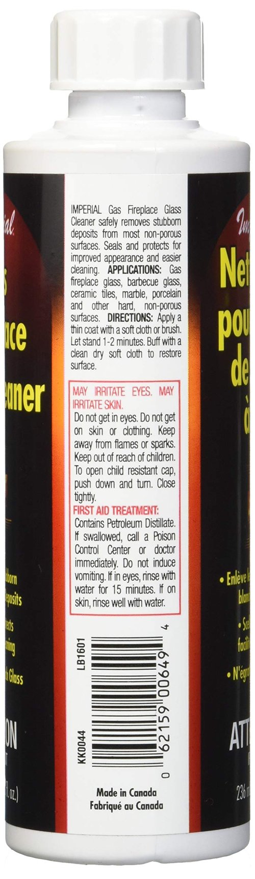 Imperial Gas Fireplace Cleaner KK0044 8 Ounce Bottle