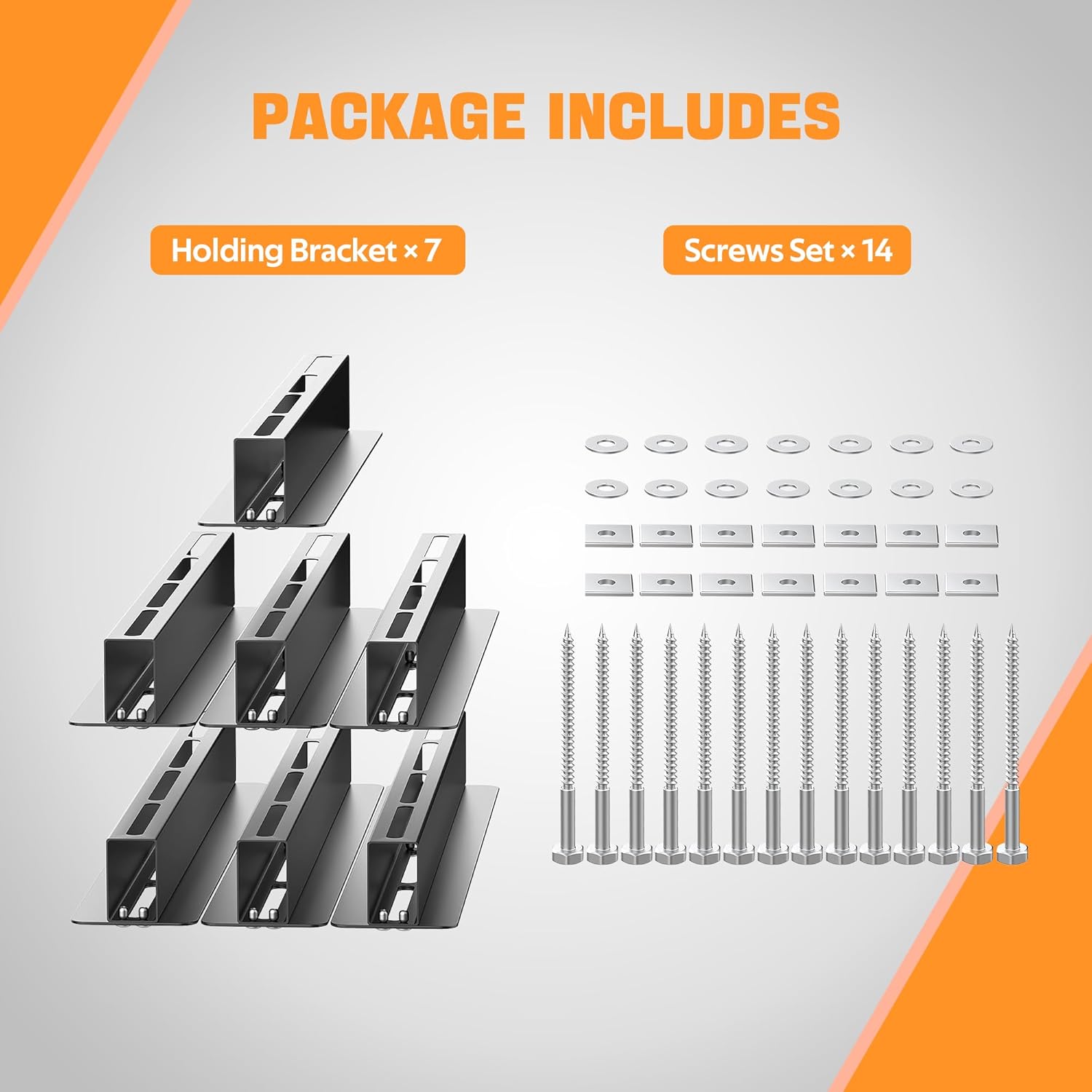 Ultrawall Overhead Garage Storage Racks - Heavy Duty Ceiling Organizer for Bins | Adjustable Width (7 Pack)