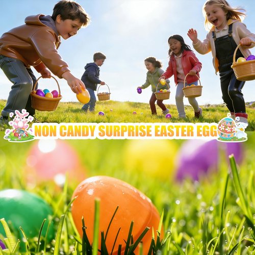 500Pcs Easter Eggs, 2.3" Fillable Colorful Bright Plastic Easter Eggs Empty for Easter Hunt, Filling Treats, Easter Basket Stuffers Fillers, Party Favors, Classroom Prize Supplies Decoration