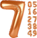 Orange 7 Balloon - 40 Inch Number Balloon for 7th Birthday Party Decorations
