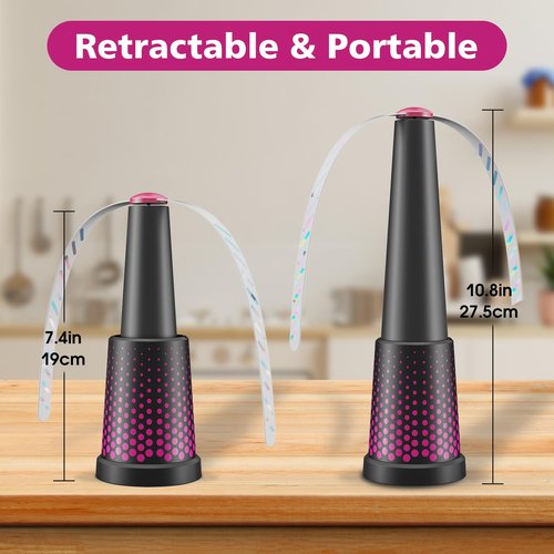 Cycluminor Fly Fans for Tables,Portable Fly Fan for Outdoor Indoor Table,Batteries Powered Food Fans with Holographic Blades,Keep Flies Away for Picnic, Restaurant,Party, Kitchen,Camping, BBQ,4 Pack