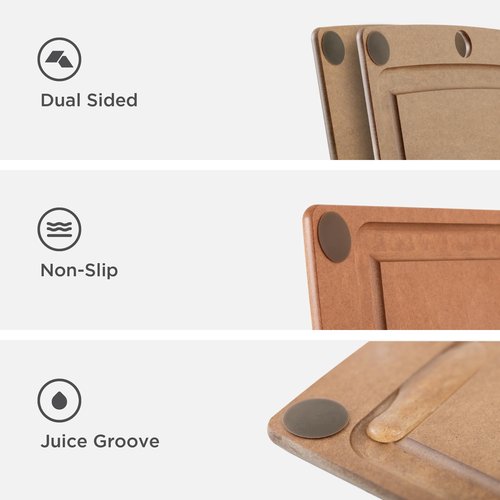 Epicurean All-in-One 17.5" × 13" Cutting Board, Nutmeg