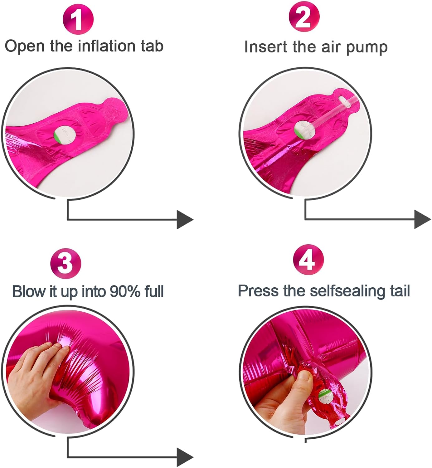 Number 4 Balloon by [Brand Name] - 40 Inch Hot Pink Foil Balloon for 4th Birthday Party Decorations