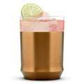 Elevated Craft Hybrid Cocktail Glass Premium Vacuum Insulated Steel Base with Removable Insert - 12oz Rocks Glass, Double Old Fashioned Lowball for Margaritas, Bourbon, Whiskey - Copper