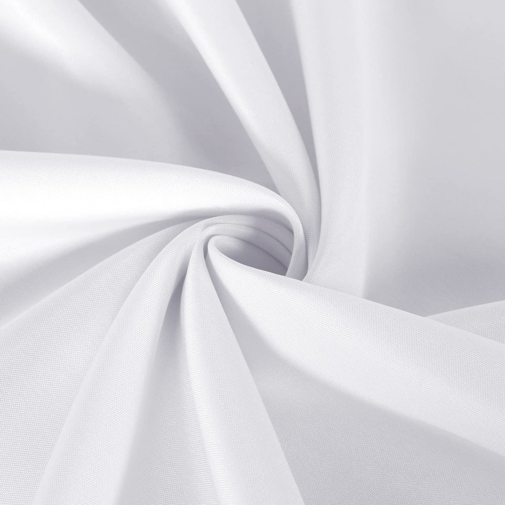 sancua 2 Pack Round Tablecloth 70 Inch White, Stain and Wrinkle Resistant Table Cloth - Washable Polyester Table Cover for Dining Tables, Buffet Parties and Camping