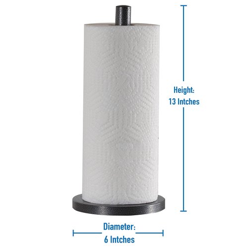 Laura Ashley Speckled Paper Towel Holder Dispenser, Holds 1 Jumbo Roll, Free Standing