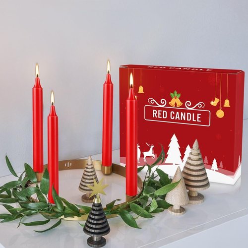 Howemon Red Candles - Set of 40 Unscented 4" Mini Taper Candles for Witchcraft & Rituals | Perfect for Altar & Decorations