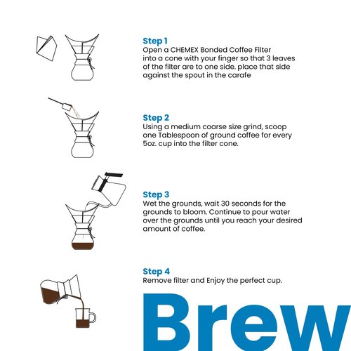 Chemex Bundle - 10-Cup Classic Series - 200 ct Square Filters - Exclusive Packaging
