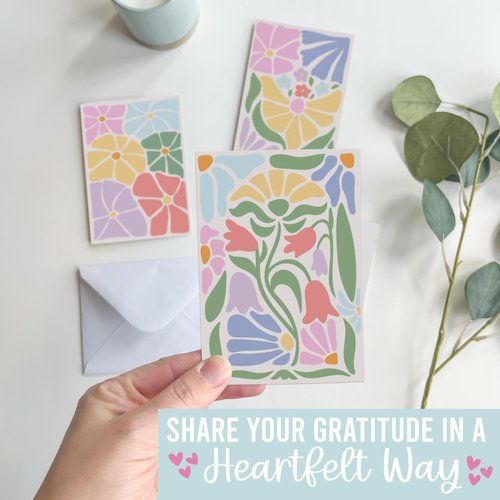 Hadley Designs Blank Cards and Envelopes – 54 Greeting Blank Notecards with Envelopes Bulk, Notecards Stationery Card Set, Stationary Note Cards, Floral Greeting Card Pack, Designed in USA