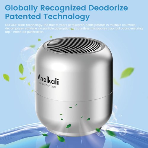 Fridge Deodorizer | 10-Year Lasting Odor Eliminator Kit - Chemical-Free, Effective for Kitchen & Car - Silver
