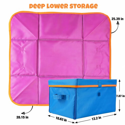 NEOFORMERS Magnetic Tiles Storage Bag - Water Resistant Toy Carry Case for Kids, Durable Oxford Cloth Organizer for Playroom, Classroom, and Home
