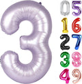 Lilac Number 3 Balloon - 40 Inch for 3rd Birthday Celebration | Perfect for Girls and Boys Parties