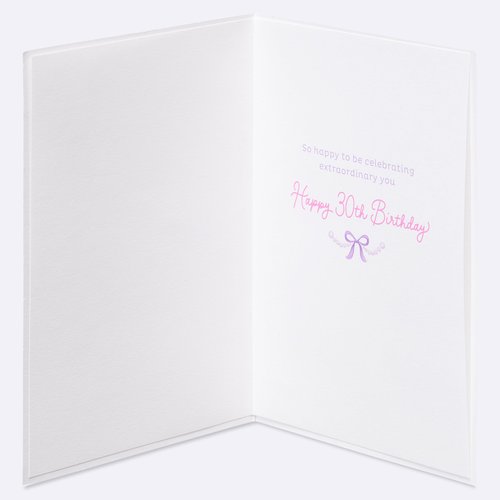 Papyrus Trendy 30th Birthday Card for Her, Perfect for Friends (Extraordinary You)