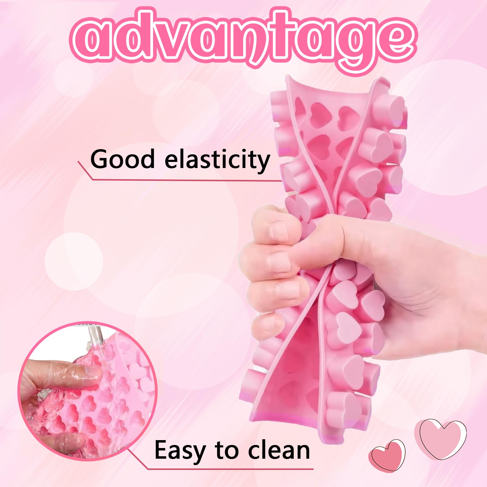 1 Pack Heart Shaped Nonstick Food Grade Silicone Reusable Chocolate Candy Molds for Heart Shaped Candy Ice Cubes Chocolate Jelly Treat Candles