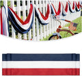 Patriotic US Flag Bunting by [Brand Name] - 2x20 Ft Red, White & Blue Stripe Banner for 4th of July & Veterans Day