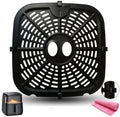 HEISENLIN Square Air Fryer Replacement Crisper Tray for 6.8QT Dreo Air Fryer Pro Max, 9.6IN Upgraded Double-layer Coating Air Fryer Grill Plate Pan Rack Grate Grid Insert for Dreo Air Fryers