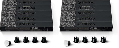 Nespresso Ristretto Intenso Coffee Capsules - Dark Roast Pods | 50 Count (Pack of 2)