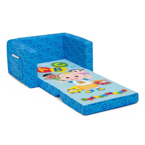 Delta Children CoComelon Cozee Flip-Out Chair - 2-in-1 Convertible Sofa to Lounger for Kids