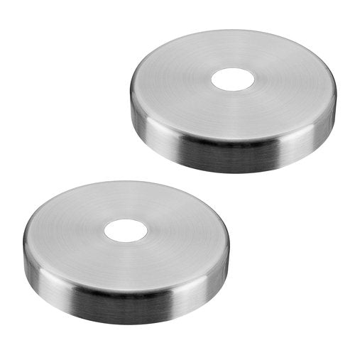 Aspen Creative 21506-22, Contemporary Chandelier & Light Fixture Canopy, Brushed Nickel, 5-1/8" Diameter, 1" Center Hole, 2 Pack