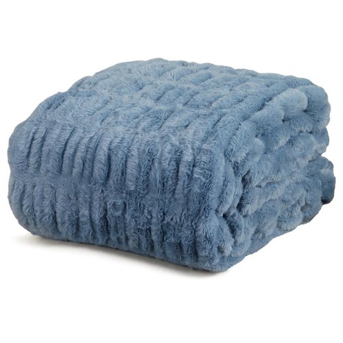 Springtree Home | Luxury Plush Throw Blanket | Blue Throw Blanket | Perfect Blanket for Couch Year Round | Fluffy Micro Fleece | Lily Collection - Spring Lake