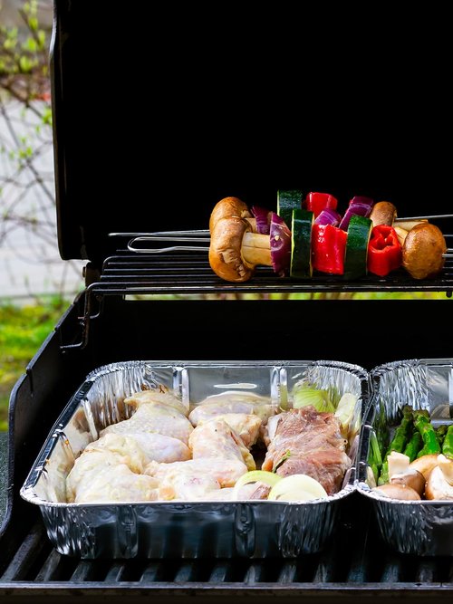 NEEBAKE 20 Set Disposable Aluminum Pans with Lids Assorted Sizes - 10 Large 10.25x12 Foil Pans Half Size & 10 Small 8x8 Tin Foil Baking Pans, Tin Trays Containers for Meal Prep, Food Cooking, Roasting