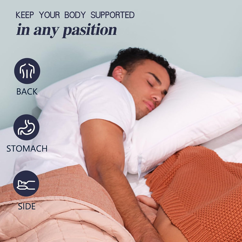 Skiennix King Size Cooling Adjustable Pillows - Luxury Hotel Collection | Soft & Firm for All Sleepers