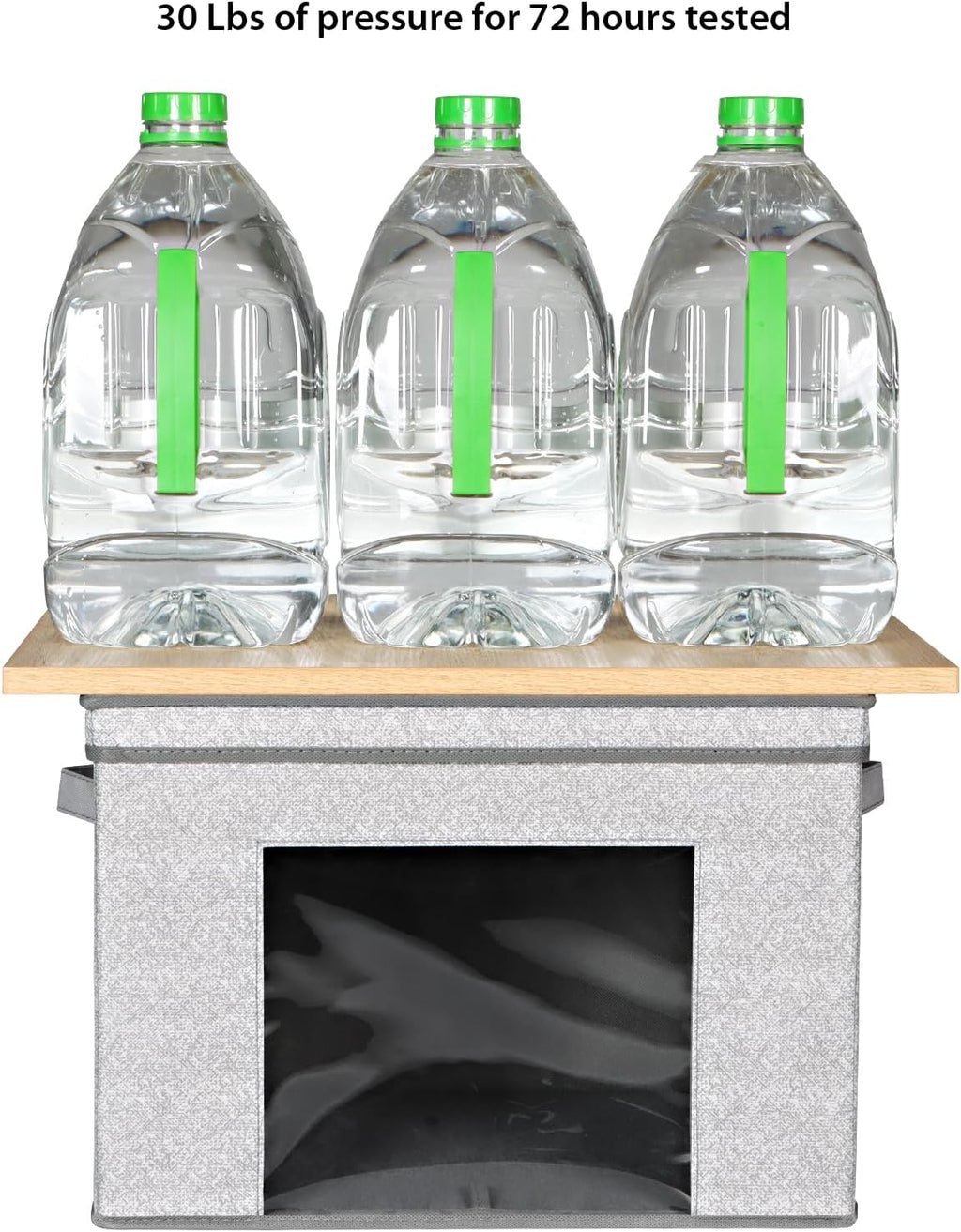 Univivi Foldable Fabric Storage Boxes - Large Collapsible Bins with Lids | 4-Pack Gray Cube Organizers (17" x 12" x 12")