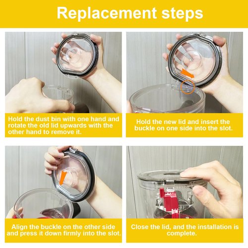 ZPSOX Dust Bin Lid Cover + Filter Replacement Parts Compatible with Dyson V8 V7 Vacuum Cleaner Canister Dirt Cup Lid,Bottom Accessories Part,Dust Collector Bucket Cover/Vacuums Attachment