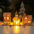 BESPORTBLE Wooden Christmas Village Houses Set - LED Mini Houses for Rustic Holiday Decor | 2025 Indoor Tabletop Accent