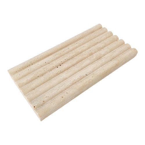 Jusmioke Natural Travertine Marble Tray for Bathroom Countertop Organizer,Vanity Decorative Stone Tray for Candles, Perfume, Jewelry Dish Ring Tray (Beige)