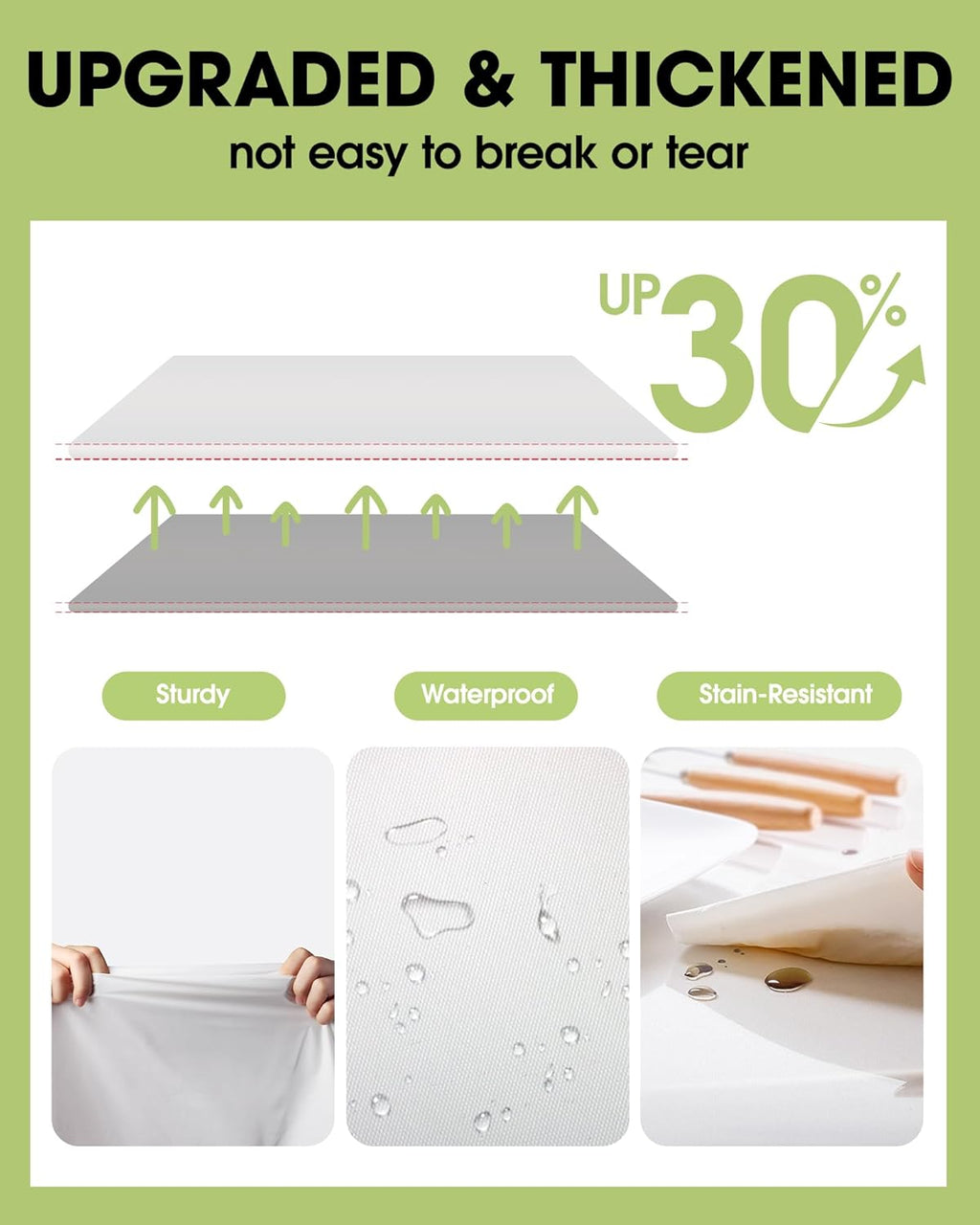 Pureegg Disposable Table Set - 10 Pack Leakproof White & Blue Tablecloths & Runners | 54''x108'' & 14''x108'' for Events