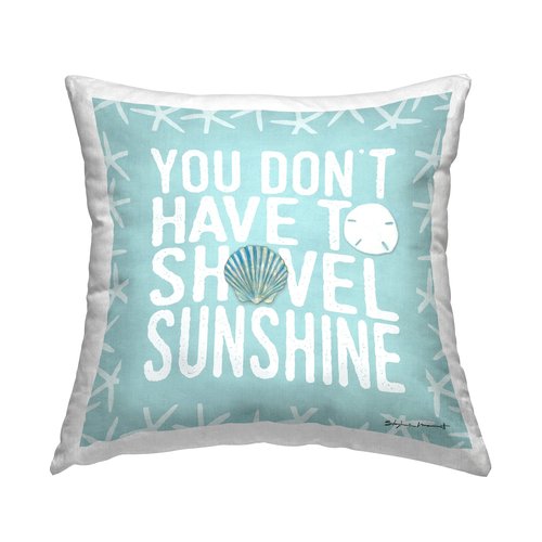 Stupell Industries Don't Have to Shovel Sunshine Funny Nautical Winter Design by Stephanie Workman Marrott