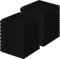 Homaxy 100% Cotton Dish Cloths - Ultra Soft, Absorbent & Quick Drying | 12x12 Inches, 18-Pack, Black