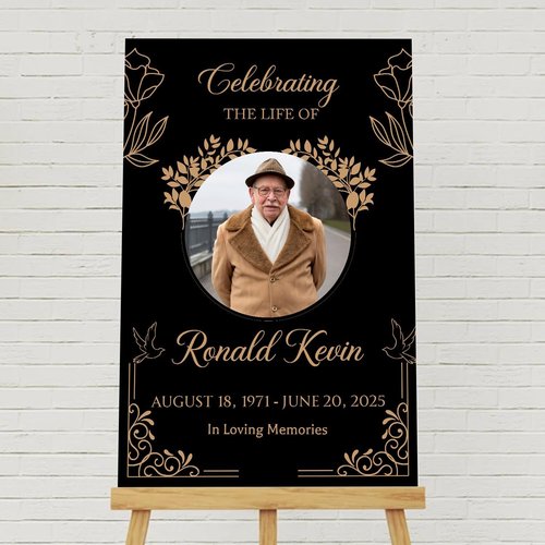 Editable Celebration of Life Welcome Sign | Personalized Memorial Poster for Funeral Service