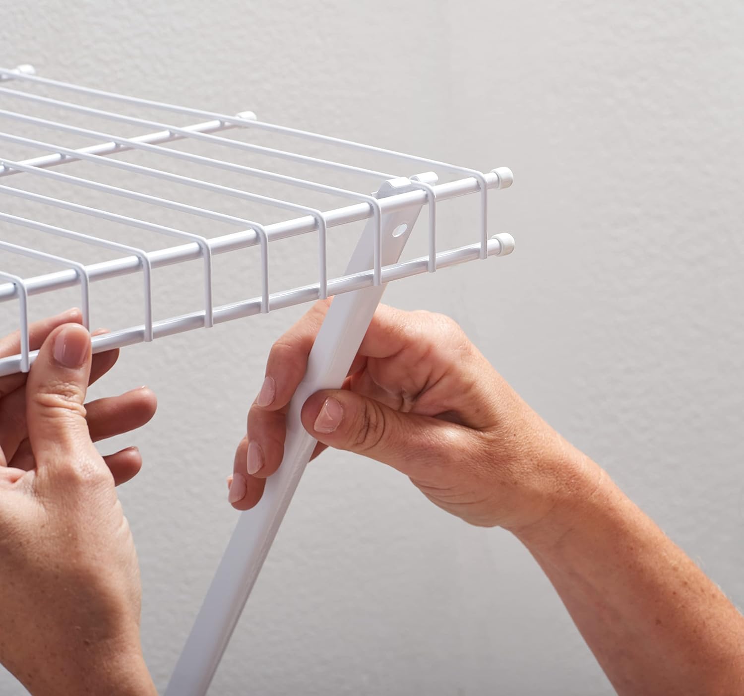 Rubbermaid Direct Wall Shelf - 3 Ft. Wide Wire Shelving Organizer with Mounting Hardware | White for Home & Laundry