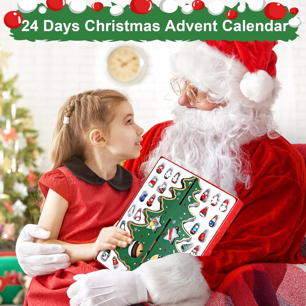 ZEEYUAN Christmas Advent Calendar - 24-Day Countdown Tree Decoration for Kids & Home Decor
