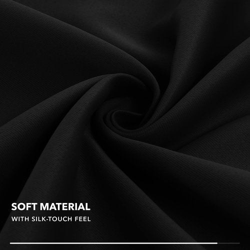 Deconovo Blackout Curtains Grommet, Thermal Drapes Room Darkening for Bedroom & Living Room, Machine Washable, (80" W x 84" L, Pack of 1, Black)
