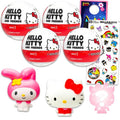 Hello Kitty Blind Ball Party Favors - Bundle of 4 Mash'Ems Blind Box Mini Figures Plus Stickers, More | Mystery Figurines for Kids, Boys, Girls