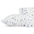 Eddie Bauer - Twin Sheet Set, Cotton Percale Bed Sheets, Crisp & Cool Bed Sheets, Ideal Dorm Essentials (Campout Dark Blue, Twin)
