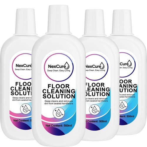 JXXAMZ33 Tineco Cleaning Solution Compatible – 4 Pack (500ml Each, 2L Total) Tineco Floor Cleaner Refill, Multi-Surface Floor Cleaning Solution for iFloor & Floor One, Residue-Free & Pet Safe