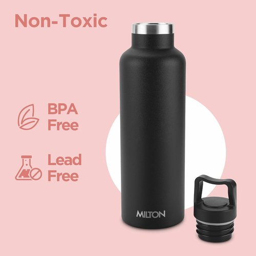 Milton 24 oz Stainless Steel Insulated Water Bottle - Leakproof, Double-Walled Flask for Hot & Cold Beverages | Travel Friendly, Dishwasher Safe