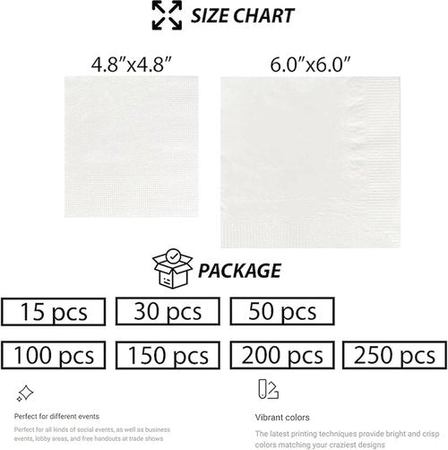Custom Photo Napkins | Personalized 80th Birthday Napkins - Look Who's 80 Design for Party Decor