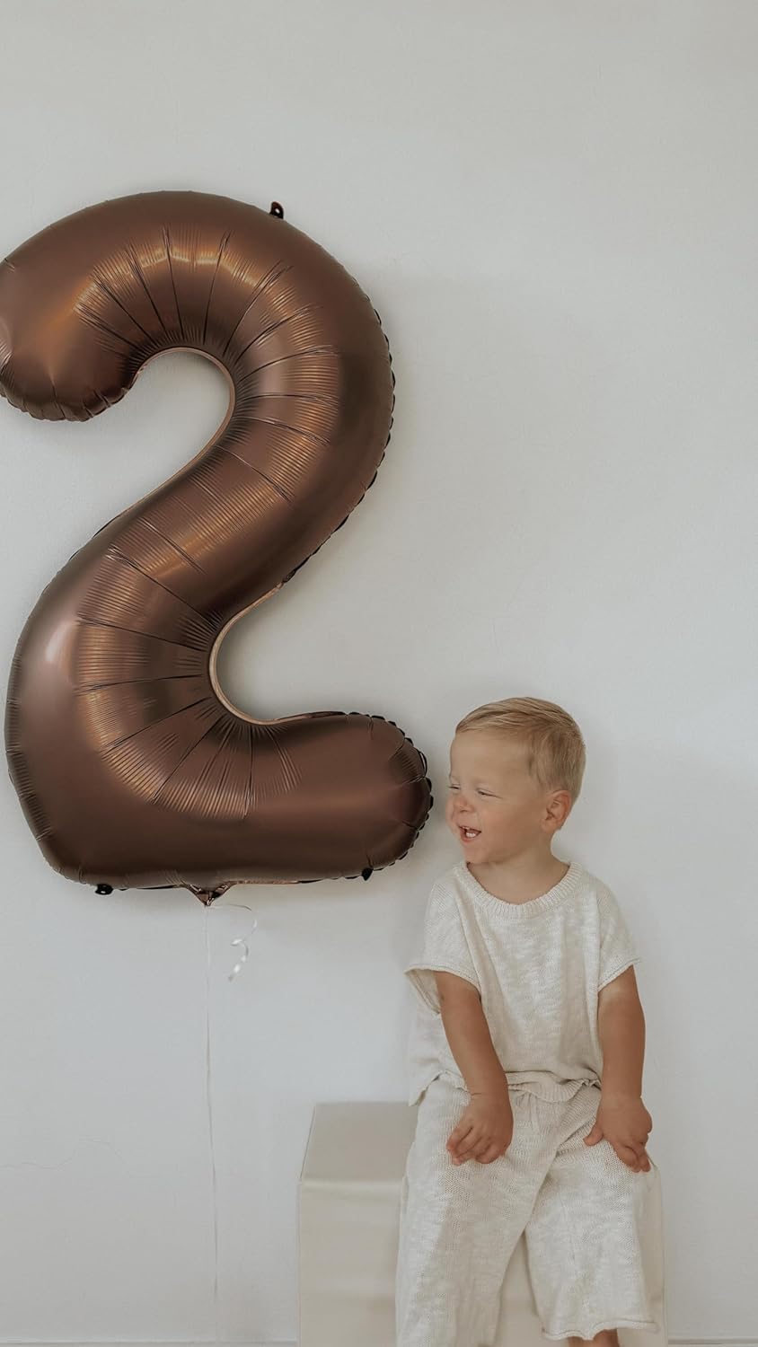 Number 12 Balloon - Dark Brown 40 Inch | Perfect for 12th Birthday Celebrations & Party Decor