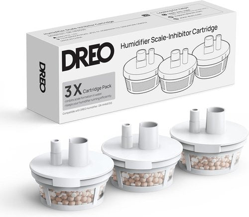 DREO Scale-Inhibitor Cartridge 3-Pack | Prevent Mineral Buildup & Extend Humidifier Life