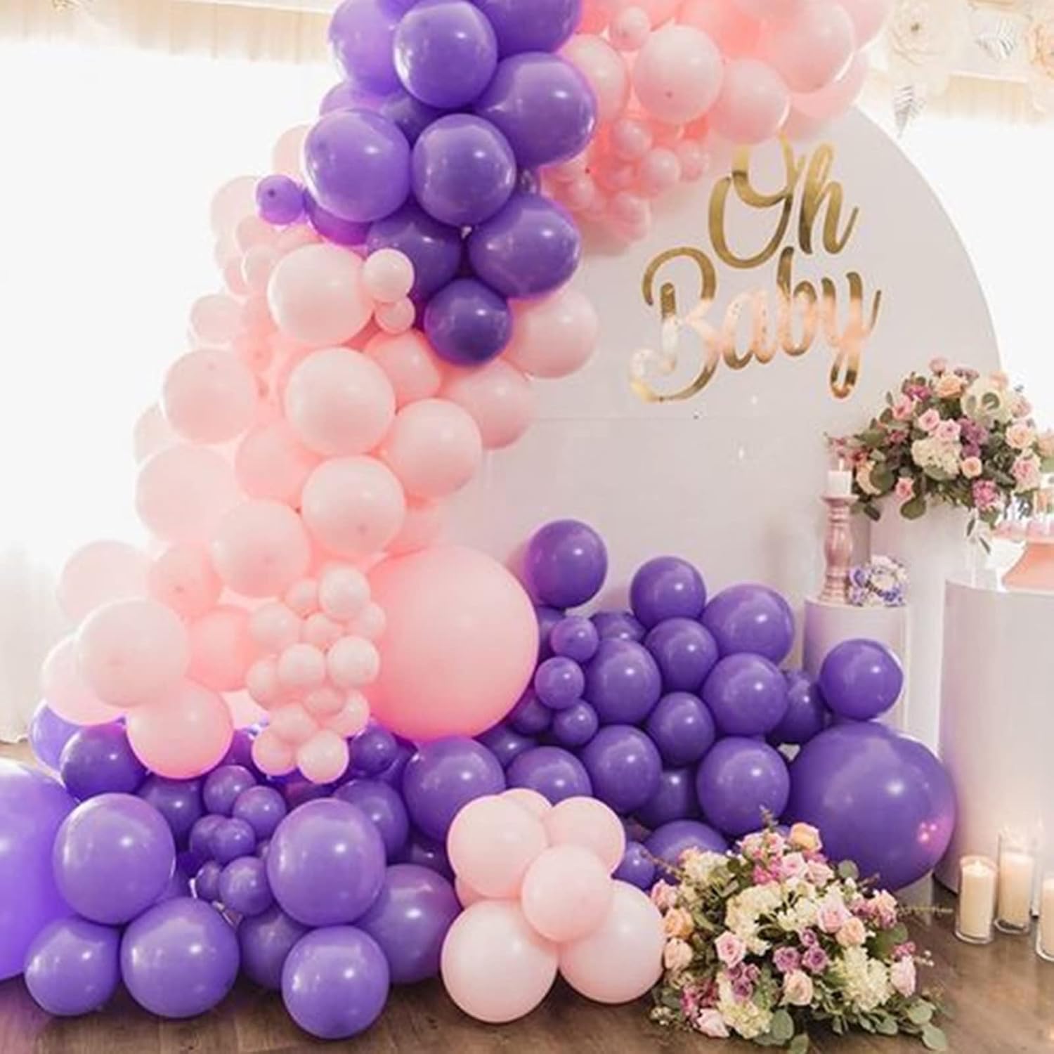 Purple Balloons - 110 Pcs Mini 5-Inch Thick Latex Balloons for Birthday, Wedding & Baby Shower Decor
